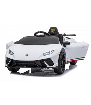 Lamborghini Huracán 12V, BLANCO,RC 2.4ghz RC,RUEDAS GOMA, INDA161-S308WT